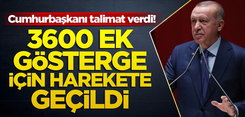 Cumhurbaşkanı talimat verdi! 3600 ek gösterge için hareket geçildi