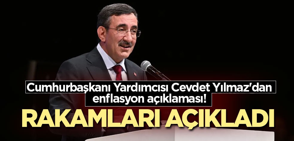 Cumhurbaşkanı Yardımcısı Cevdet Yılmaz'dan enflasyon açıklaması! Rakamları açıkladı