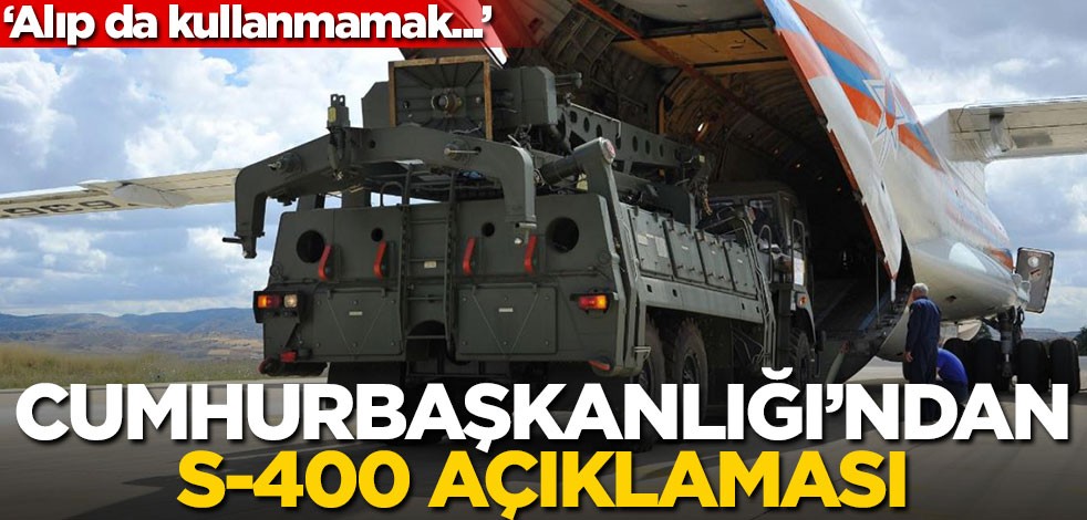 Cumhurbaşkanlığı Başdanışmanı Gülnur Aybet'ten S-400 açıklaması: Alıp kullanmamak diye bir şey olmaz