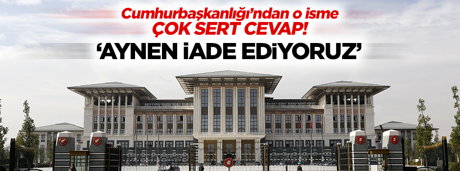 Cumhurbaşkanlığı'ndan Sarkisyan'a cevap