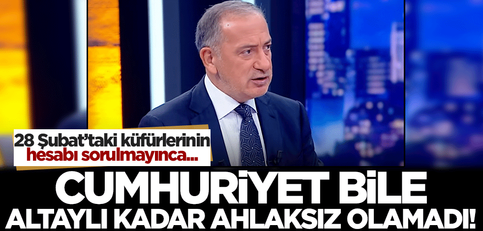 Cumhuriyet gazetesi bile Fatih Altaylı kadar ahlaksız olamadı!