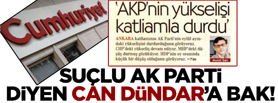 Cumhuriyet Gazetesi'ne göre Ankara saldırısı AK Parti'yi durdurdu