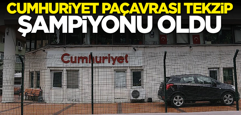 Cumhuriyet paçavrası tekzip şampiyonu oldu! Yalan habercilikte ipi göğüsledi