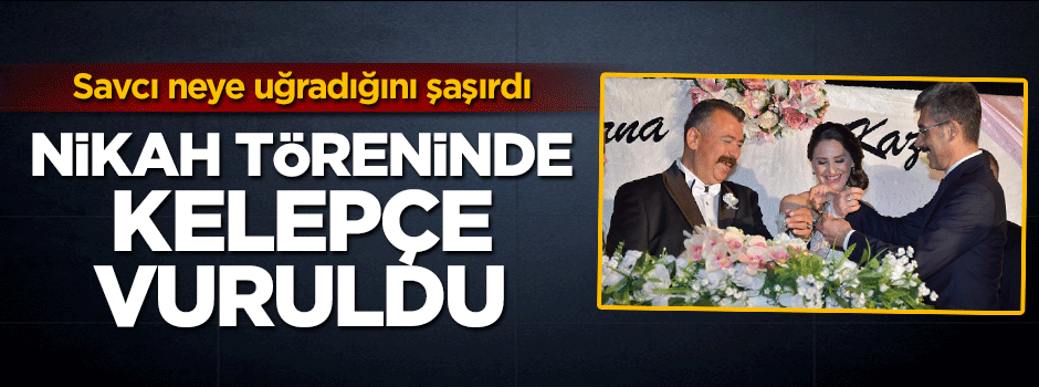 Cumhuriyet savcısına nikahta kelepçe takıldı