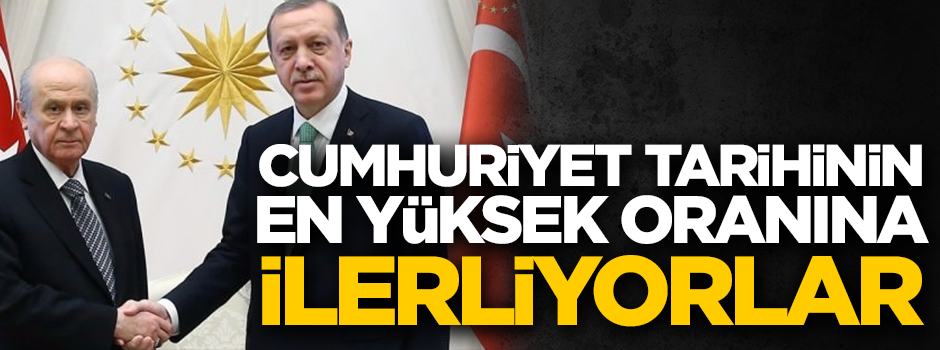 Cumhuriyet tarihinin en yüksek oranına ilerliyorlar!