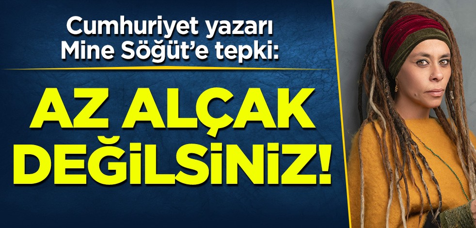 Cumhuriyet yazarı Mine Söğüt'e tepki: Az alçak değilsiniz