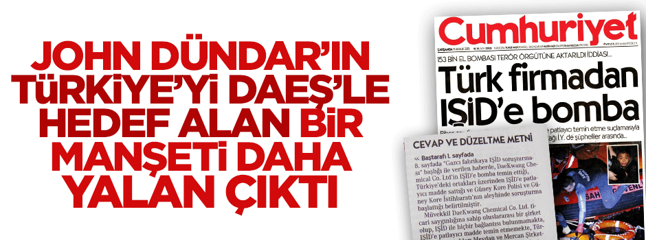 Cumhuriyet’in bir manşeti daha yalan çıktı