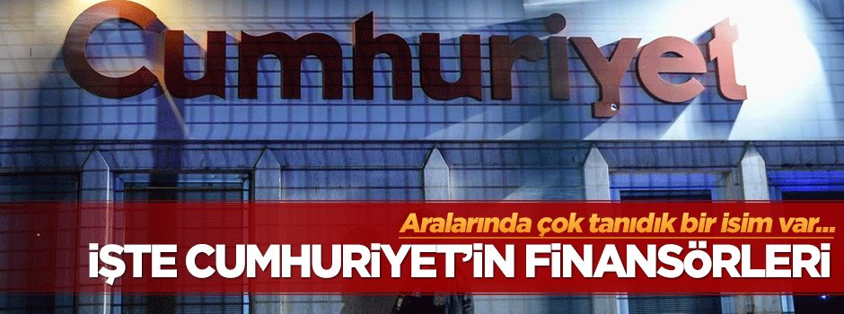 Cumhuriyet'in finansörü Aydın Doğan çıktı!