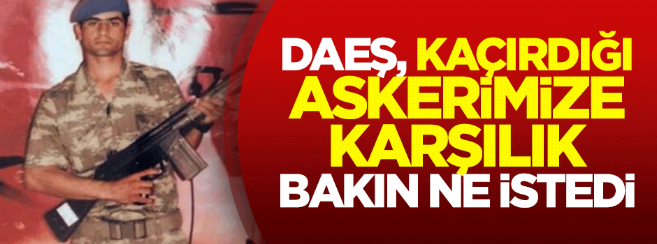 DAEŞ kaçırdığı askerimize karşılık bakın ne istedi