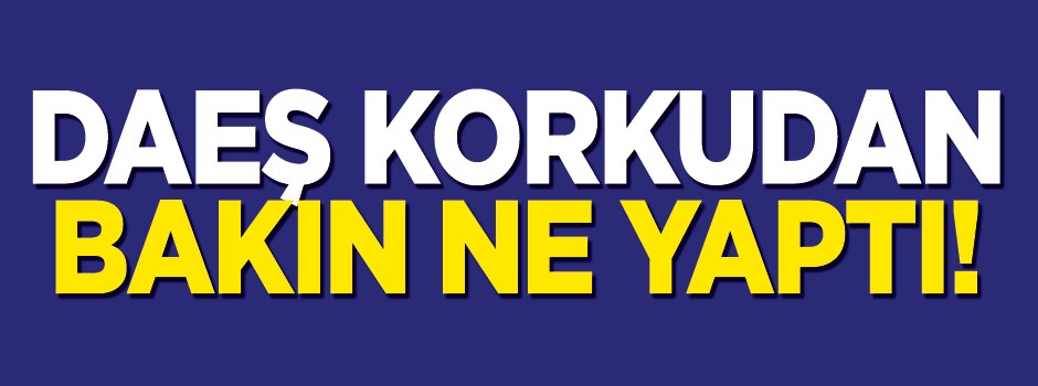 DAEŞ korkudan bakın ne yaptı?