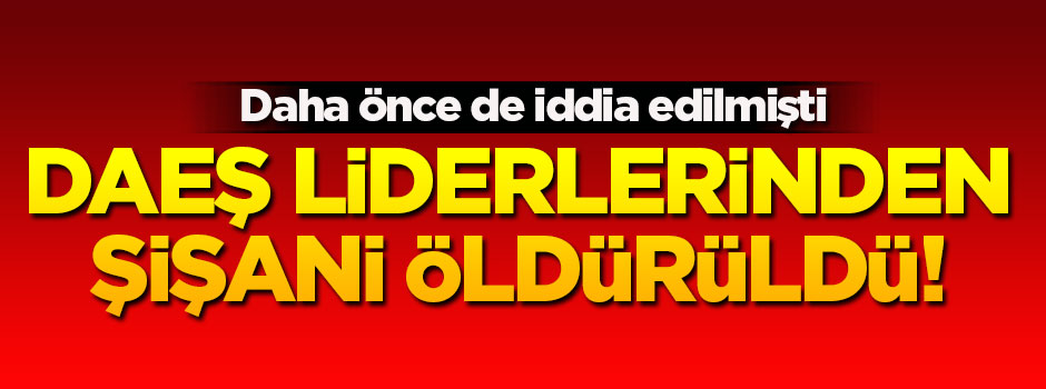 DAEŞ liderlerinden Şişani öldürüldü