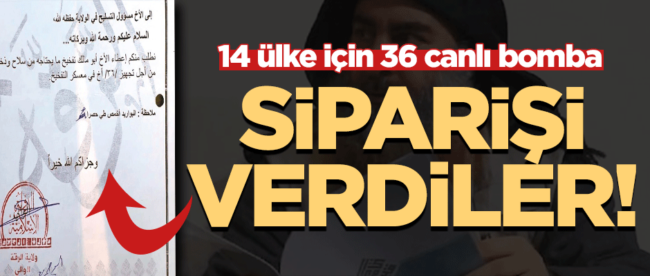 DAEŞ yeni canlı bombaların siparişini verdi!