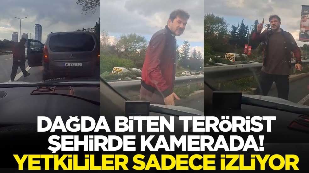 Dağda biten terörist şehirde kamerada! Yetkililer sadece izliyor