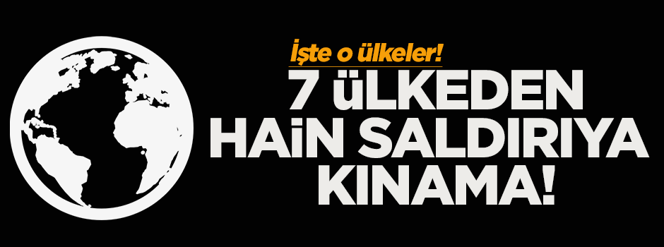Dağlıca'daki hain saldırıya 7 ülkeden kınama