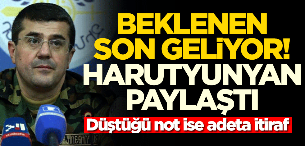 Dağlık Karabağ sözde lideri Harutyunyan, Şuşa'nın kurtarılması sonrası paylaştı