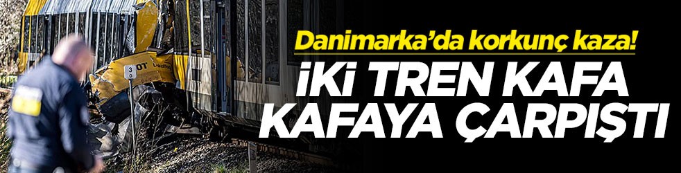 Danimarka’da korkunç kaza! İki tren kafa kafaya çarpıştı