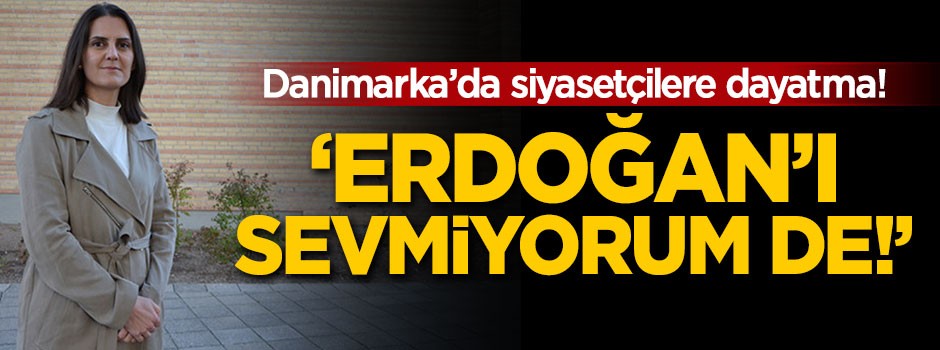 Danimarka'da siyasetçilere dayatma: Erdoğan'ı sevmiyorum de!