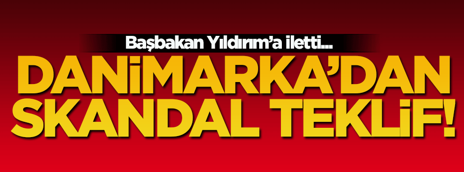 Danimarka'dan Başbakan Yıldırım'a skandal teklif!