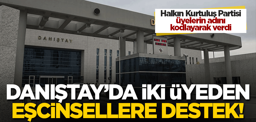 Danıştay'da iki üye eşcinsellere destek verdi! HKP üyelerin isimlerini kodlayarak verdi