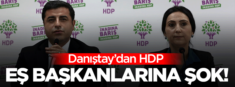 Danıştay'dan HDP Eş Başkanlarına şok!