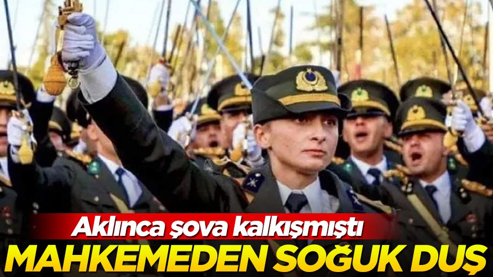 Darbecilere özenip korsan metin okumuştu... Kılıç kaldıran Ebru Eroğlu'na mahkemeden soğuk duş