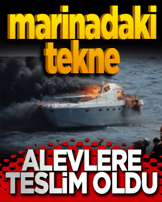 Datça'da marinadaki tekne alev aldı