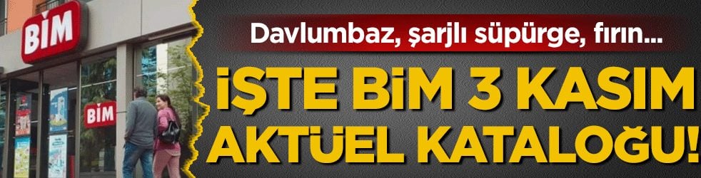 Davlumbaz, şarjlı süpürge, fırın... İşte BİM 3 Kasım aktüel kataloğu!