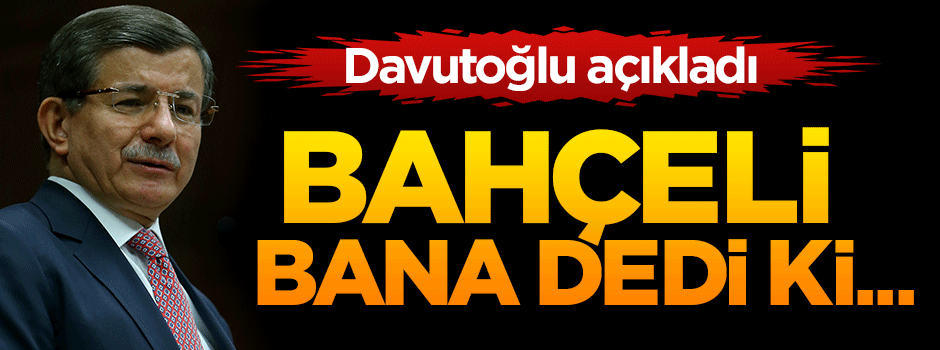 Davutoğlu, Bahçeli'ye teşekkür etti