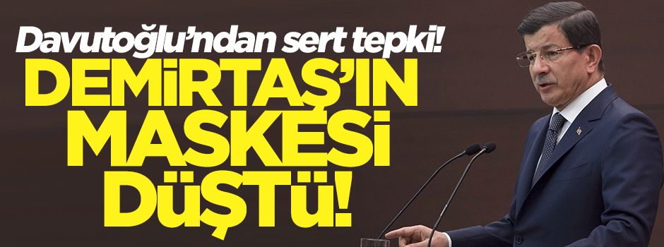 Davutoğlu: Demirtaş'ın maskesi düştü