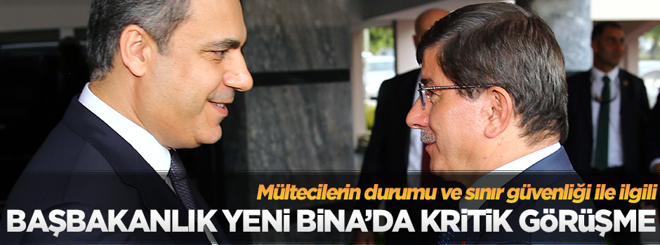 Davutoğlu, Efkan Ala ve Hakan Fidan ile görüşüyor
