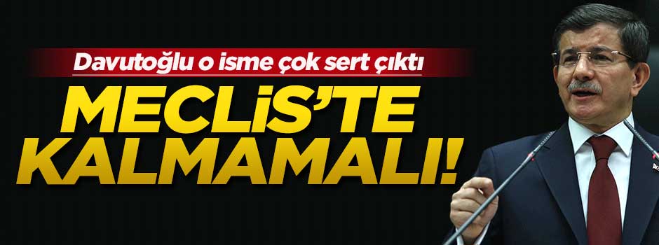 Davutoğlu: Eren Erdem TBMM'de kalmamalı