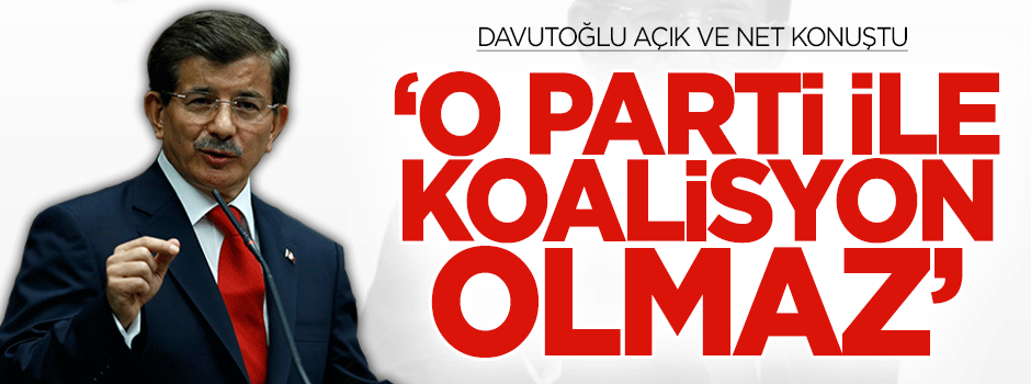 Davutoğlu: HDP ile koalisyon makul değil