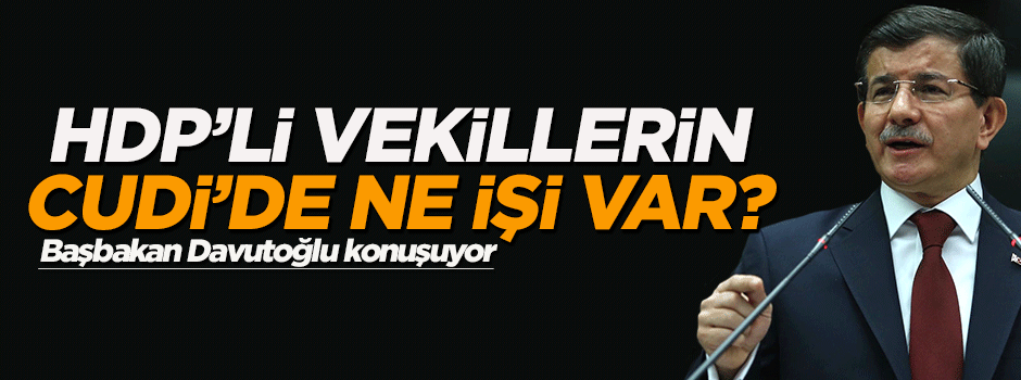 Davutoğlu: HDP'li vekiller Cudi'de ne arıyor?