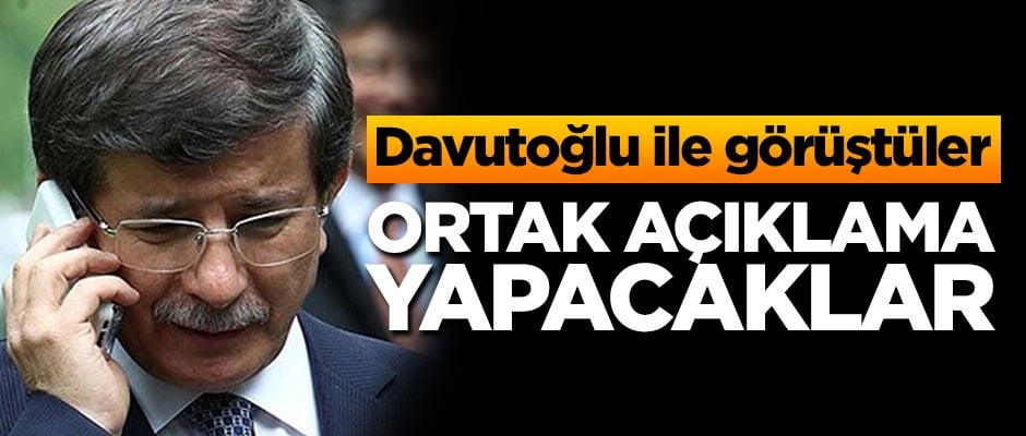 Davutoğlu ile görüştüler! Ortak açıklama yapacaklar
