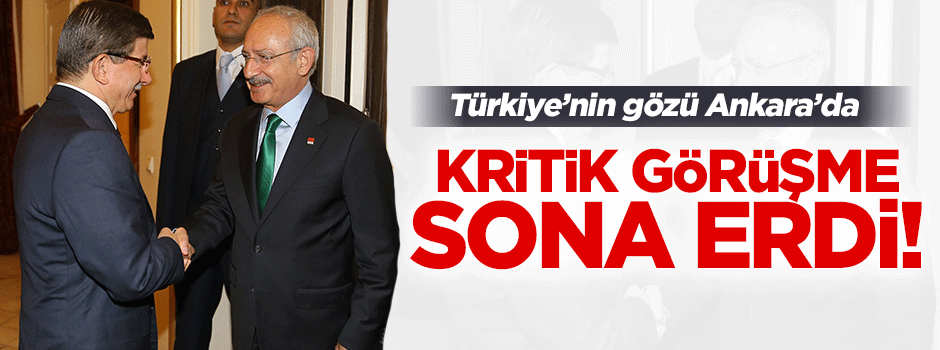 Davutoğlu Kılıçdaroğlu görüşmesi sona erdıi