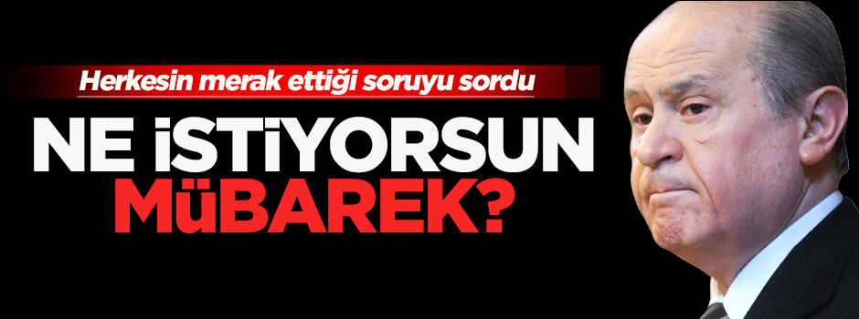 Davutoğlu: Ne istiyorsun mübarek?