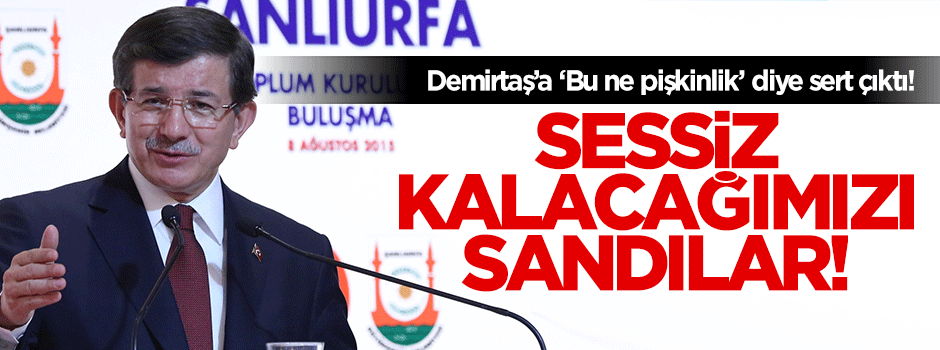 Davutoğlu: Sessiz kalacağımızı sandılar