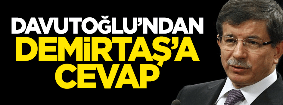 Davutoğlu'ndan Demirtaş'a cevap