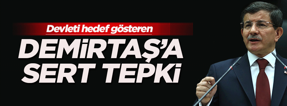 Davutoğlu'ndan Demirtaş'a sert tepki