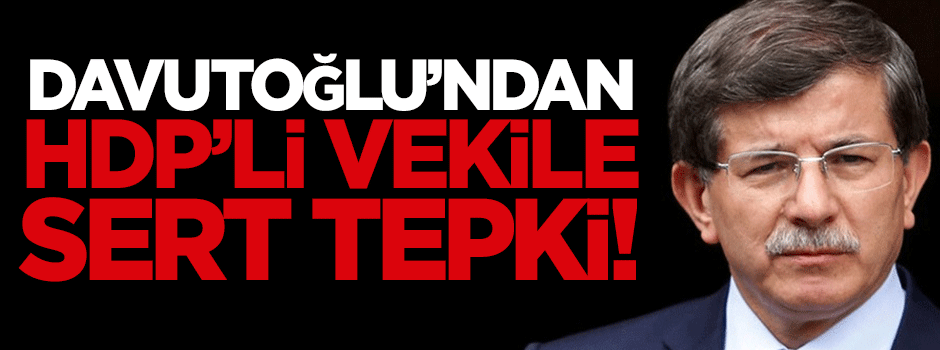 Davutoğlu'ndan HDP'li vekile sert tepki!