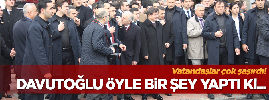 Davutoğlu'ndan örnek davranış