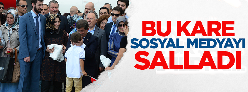 Davutoğlu'nun çocuk sevgisi sosyal medyada gündem oldu