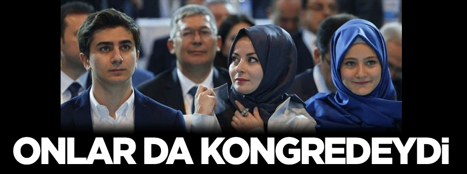 Davutoğlu'nun çocukları da kongreye katıldı