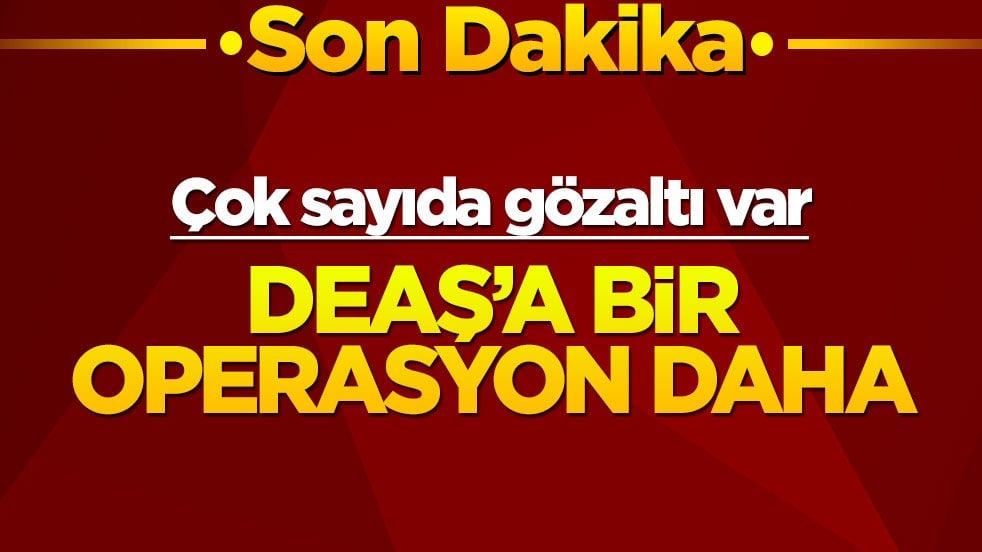 DEAŞ'a bir operasyon daha! Çok sayıda gözaltı var