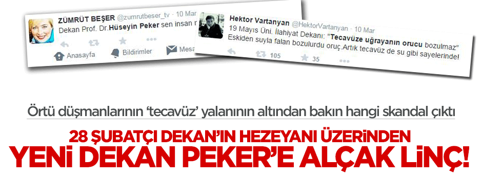 Dekan Hüseyin Peker'den hakkındaki çirkin iddialara yalanlama