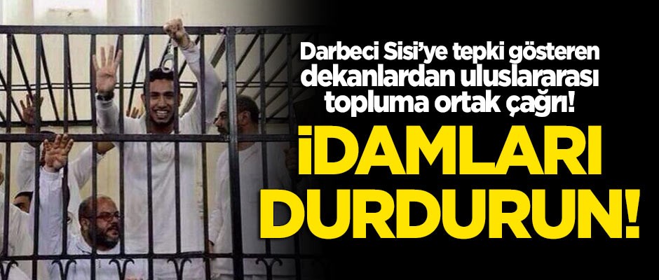Dekanlardan darbeci Sisi'nin zulümleri için dünyaya çağrı: İdamları durdurun!