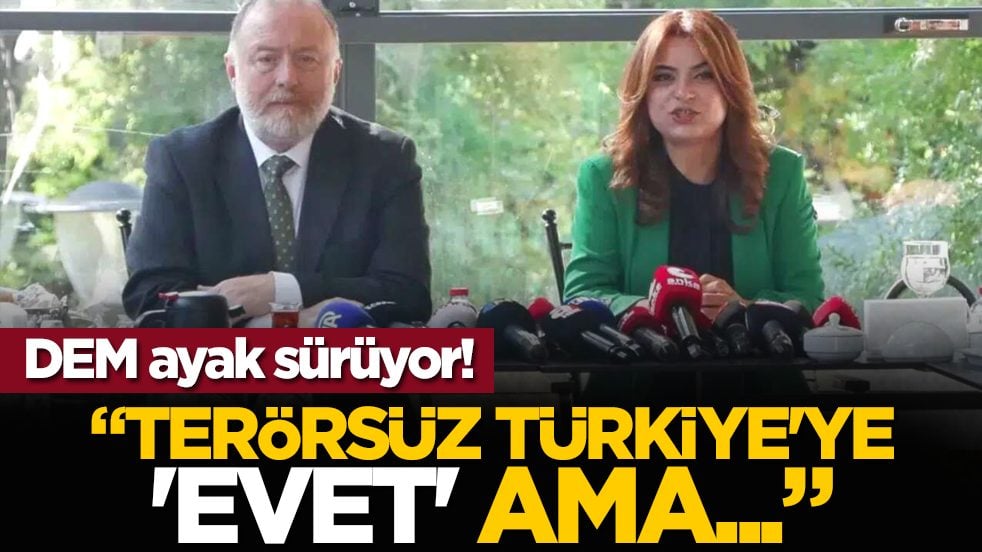 DEM ayak sürüyor! Terörsüz Türkiye'ye 'evet' ama...