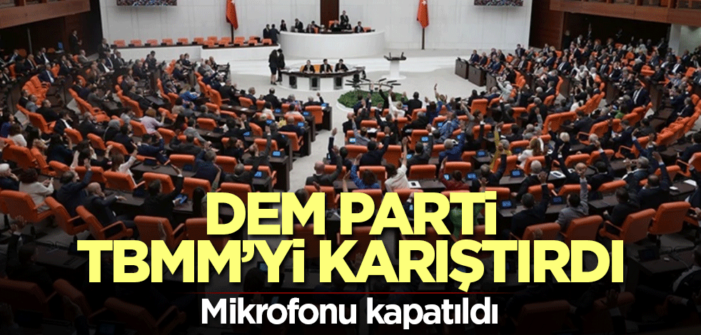 DEM Parti TBMM'yi karıştırdı! Mikrofonu kapatıldı