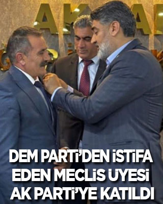 DEM Parti’den istifa eden meclis üyesi AK Parti’ye katıldı