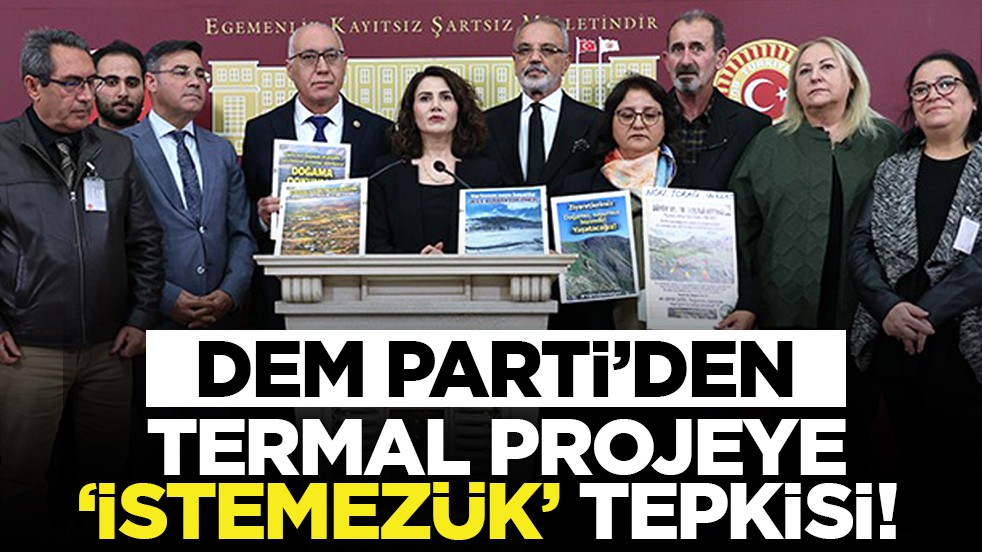 DEM Parti’den termal projeye “istemezük” tepkisi!